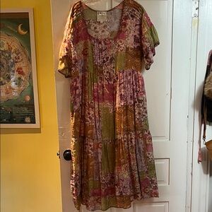 Johnny Was Floral Patchwork Top - loose fitting- worn once